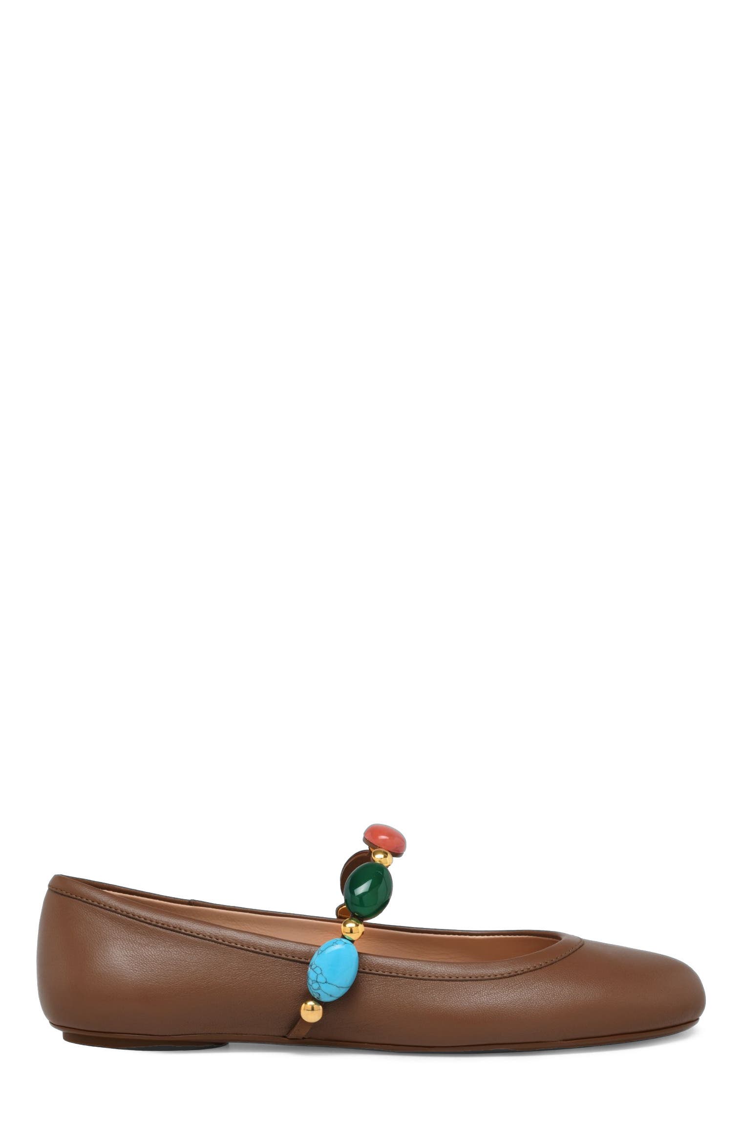 Shanti Mary Jane Ballerina, Main, color, Brown Leather