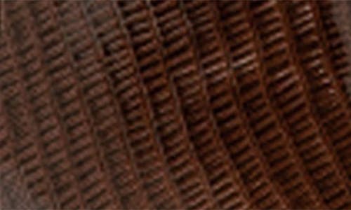 Chase & Chloe Chase And Chloe Croc Embossed Knee High Boot In Brown