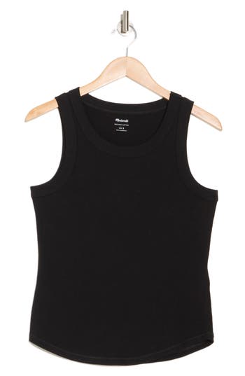 Madewell Softfade Scoop Tank In Jet Black