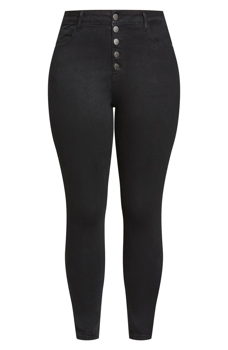 City Chic Harley Classic High Waist Skinny Jeans, Alternate, color, 