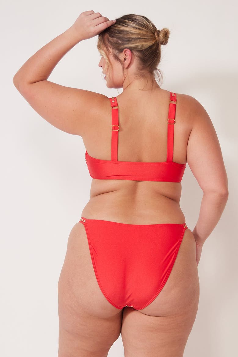 Cara Bikini Swim Bottoms, Alternate, color, Chili