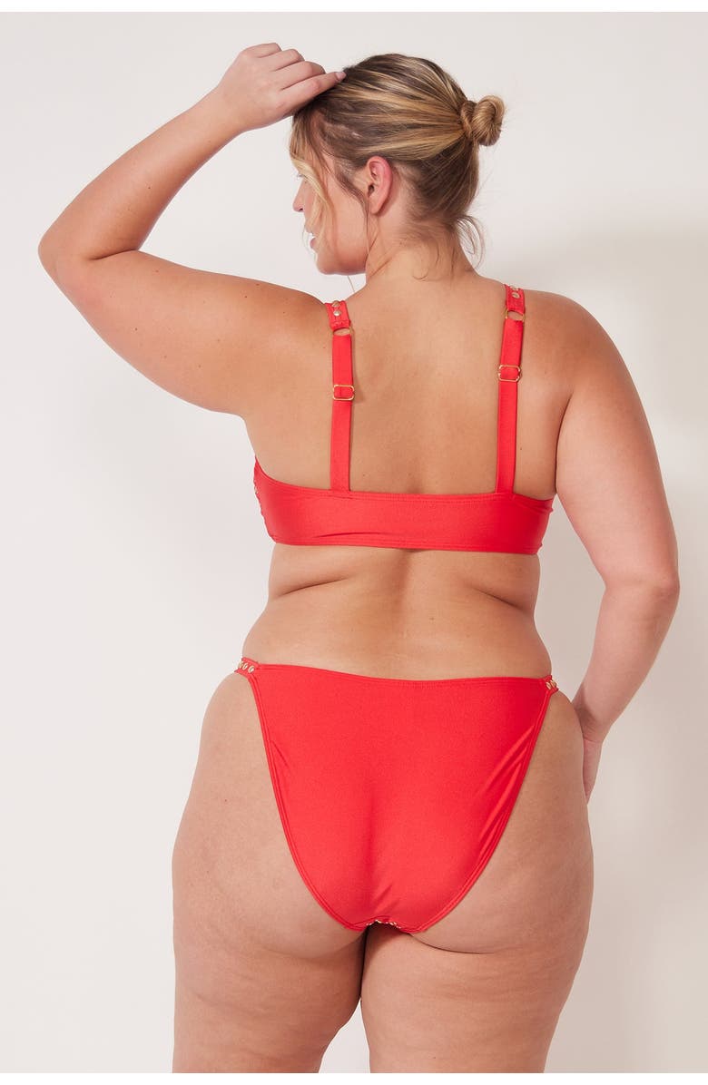 Villa Fresca Cara Bikini Swim Bottoms, Alternate, color, Chili