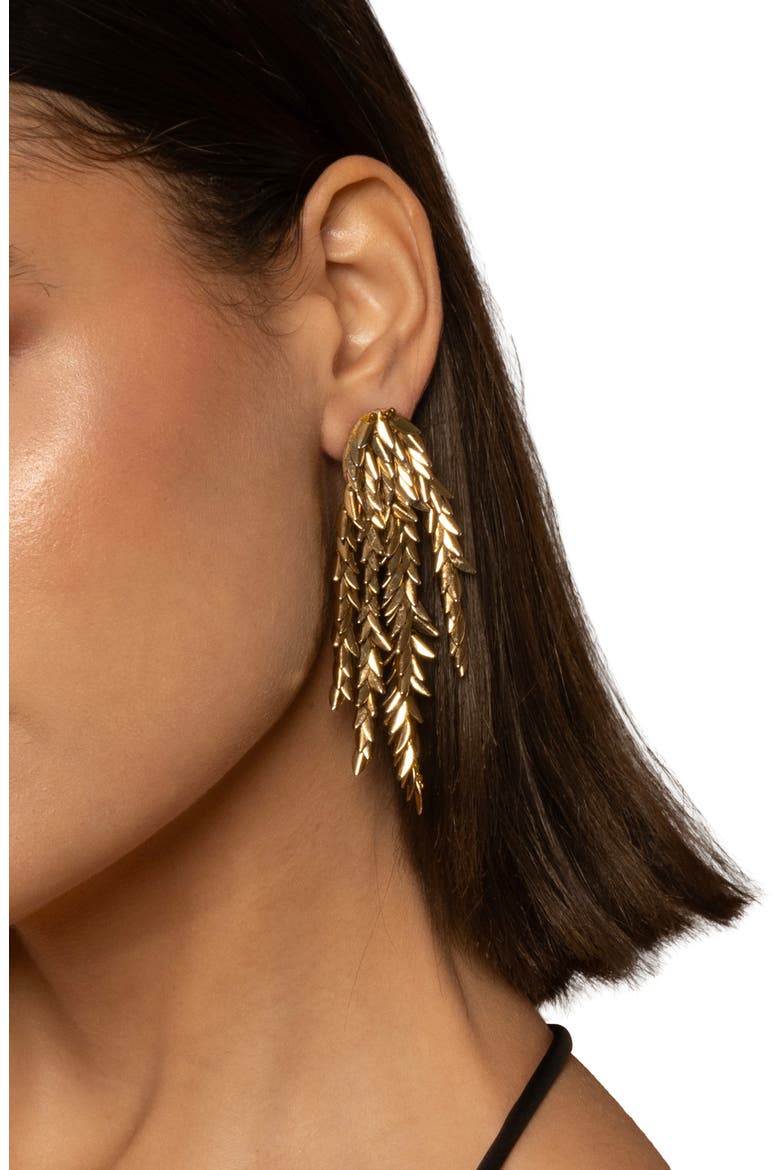 Morrigan Drop Earrings, Alternate, color, GOLD