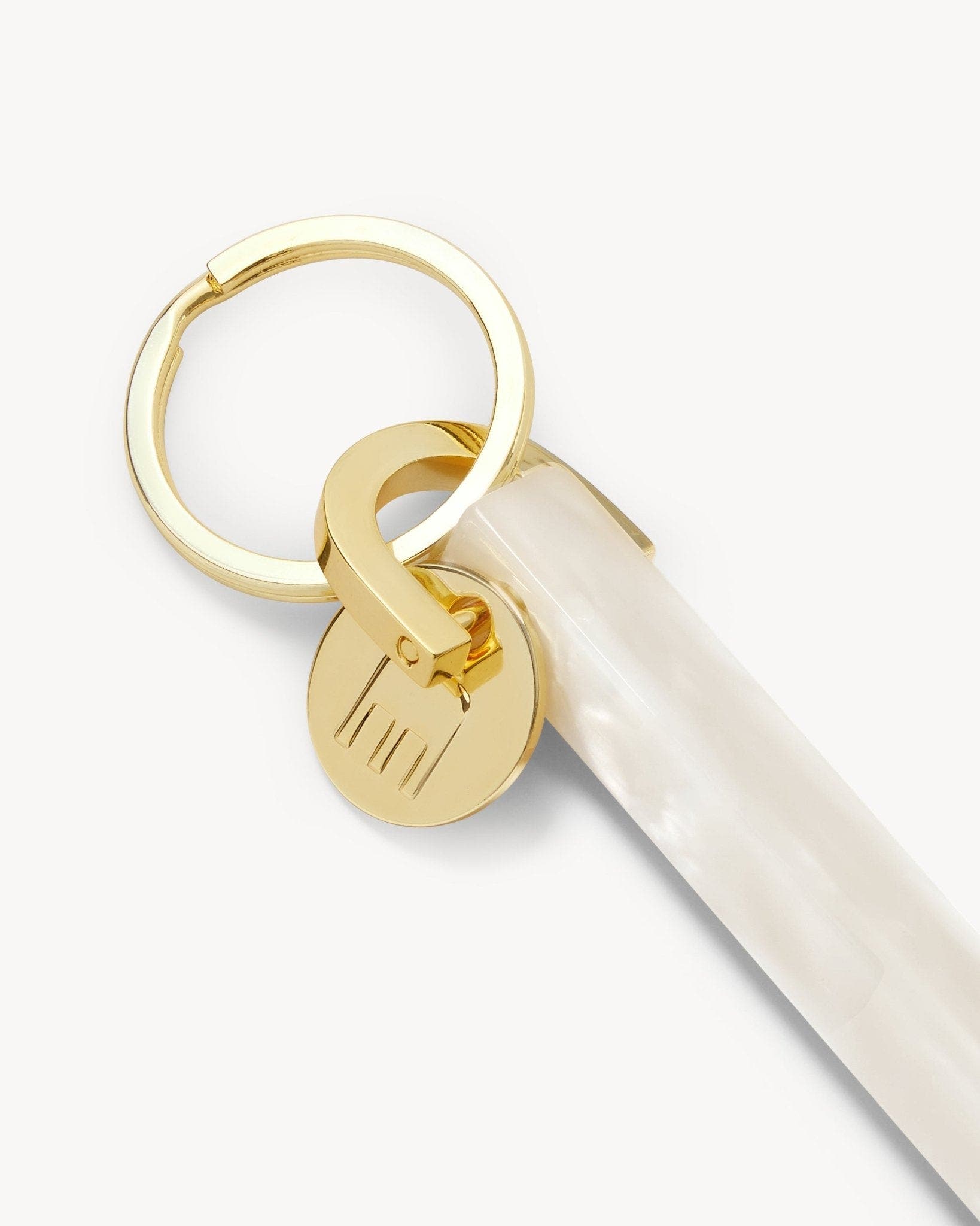 Bar Keychain, Alternate, color, White Shell