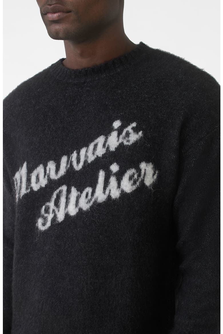 Atelier Oversized Brushed Knit sweater, Alternate, color, Dark Grey
