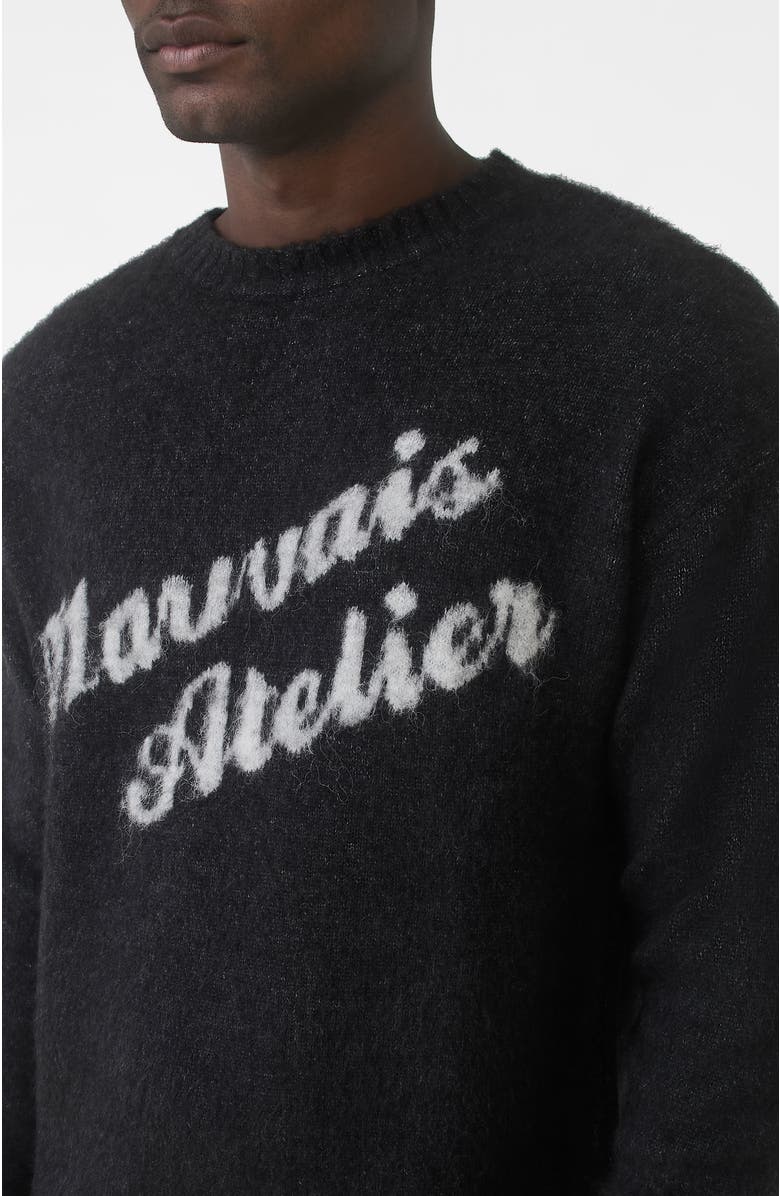 MAUVAIS Atelier Oversized Brushed Knit sweater, Alternate, color, Dark Grey