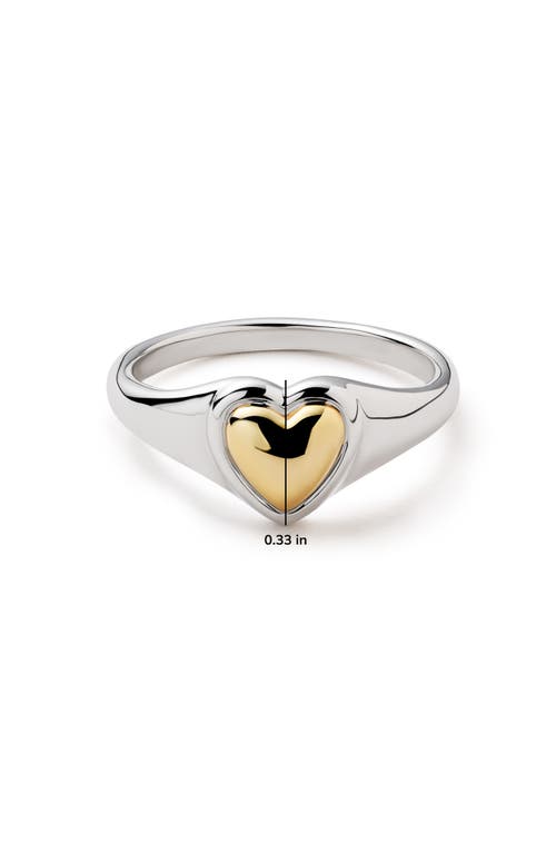 Ana Luisa Elysia Heart Ring In Metallic