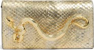 Alexis Bittar Serpent Side Handle Leather Clutch