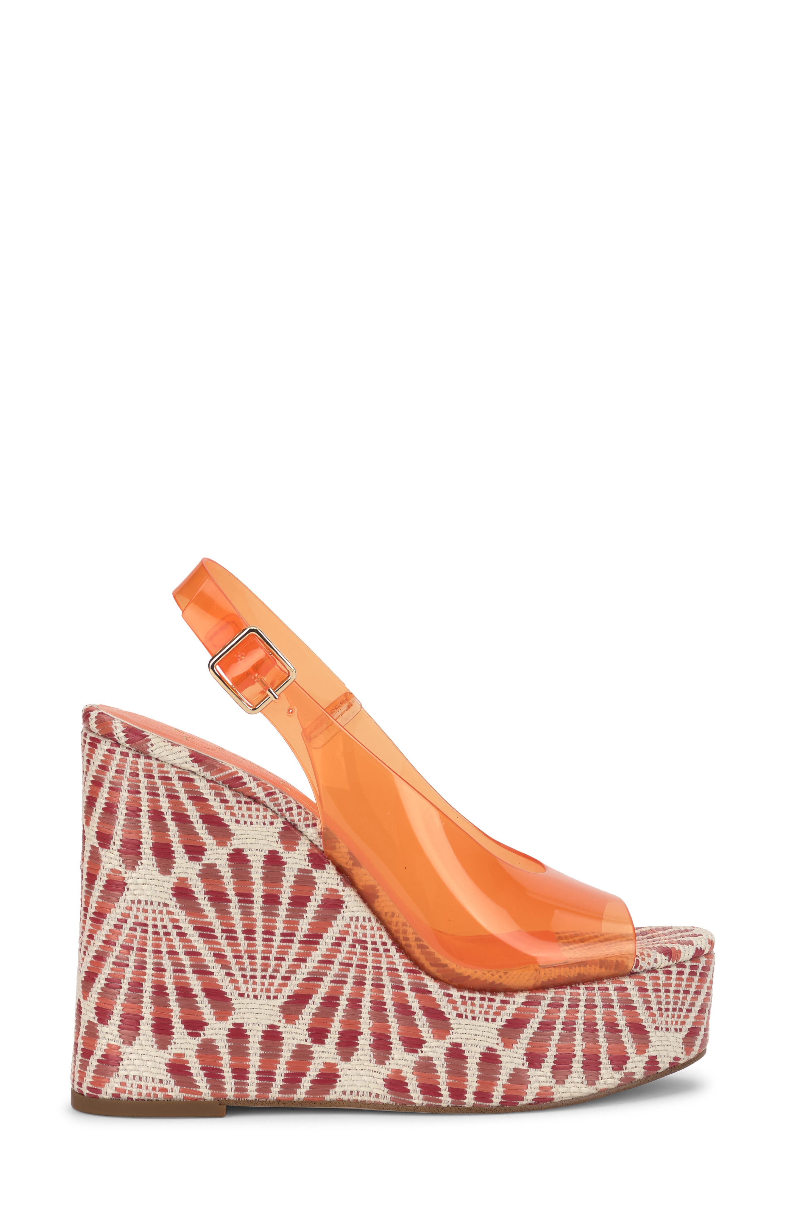 Kaliese Slingback Platform Wedge Sandal, Alternate, color, ORANGE 01