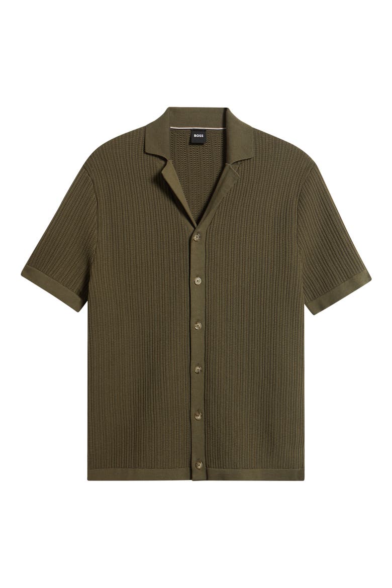 Lomaro Short Sleeve Cardigan, Alternate, color, OPEN GREEN