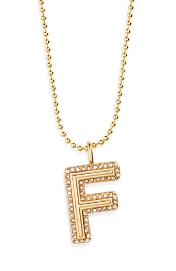 Baublebar Arianna Initial Pendant Necklace In Gold