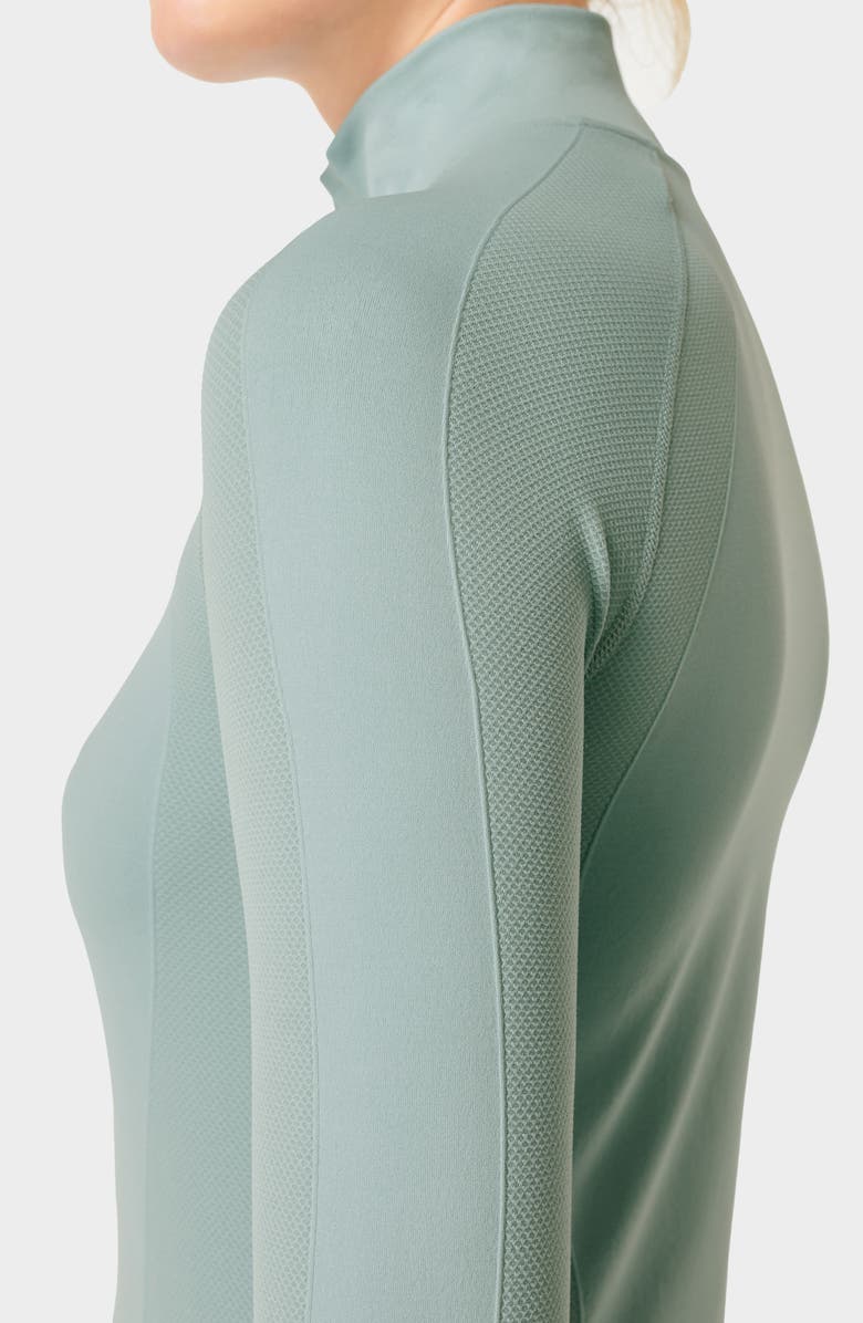 Sweaty Betty Athlete Seamless Half-Zip Workout Top, Alternate, color, Smoke Blue