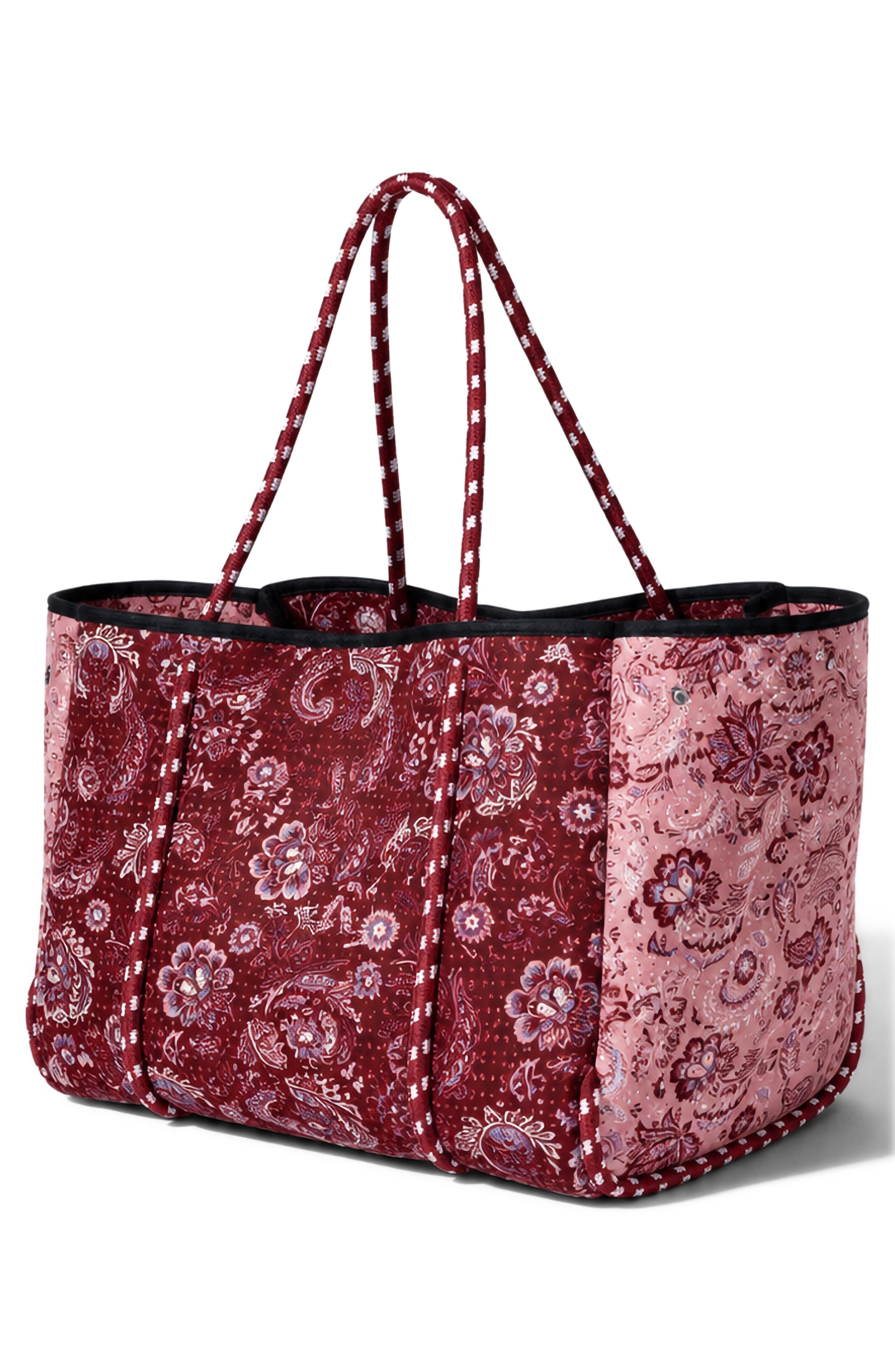 Everyday Neoprene Tote, Alternate, color, MERLOT