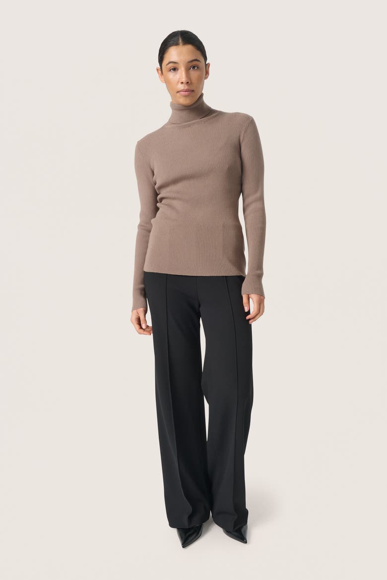 SLSina Rollneck Slim Fit Pullover, Alternate, color, Walnut