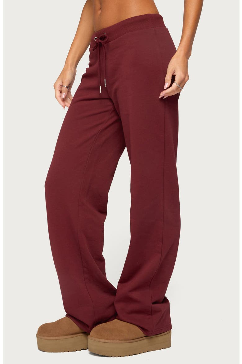 Quinn Straight Leg Sweatpants, Alternate, color, BURGUNDY