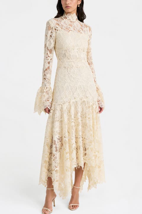 Leila High Neck Lace Dress