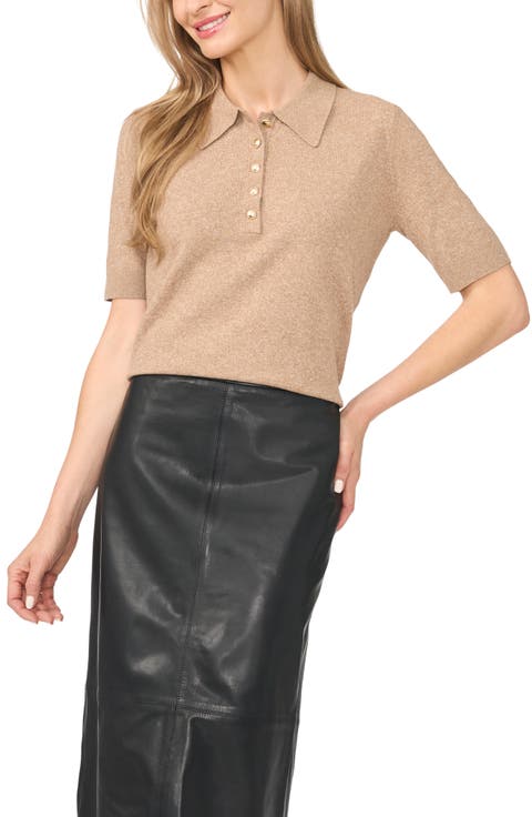 Remy Short Sleeve Button Detail Sweater