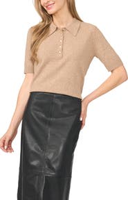 Ted Baker Remy Short Sleeve Button Detail Sweater