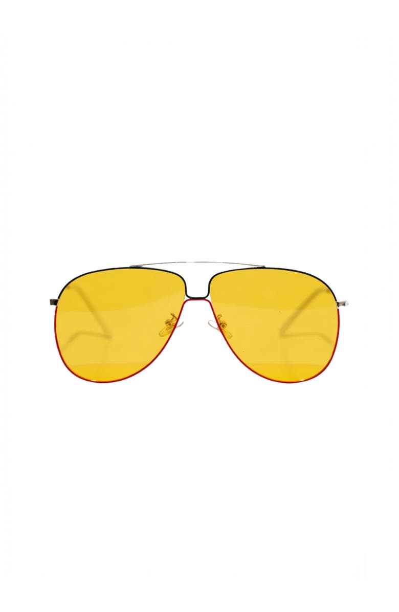 Tribal ëyës Highlife 58mm Aviator Sunglasses, Main, color, Yellow
