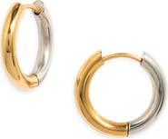 Kiara by Ki-ele Layla Mixed Metal Huggie Hoop Earrings