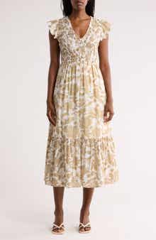 Floral Cap Sleeve Dress
