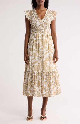 Floral Cap Sleeve Dress