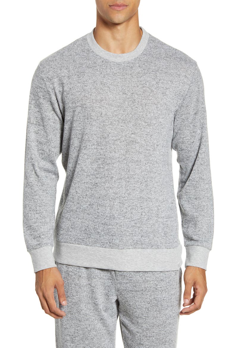 Man Jam Knit Crewneck Top, Main, color, FOG HEATHER