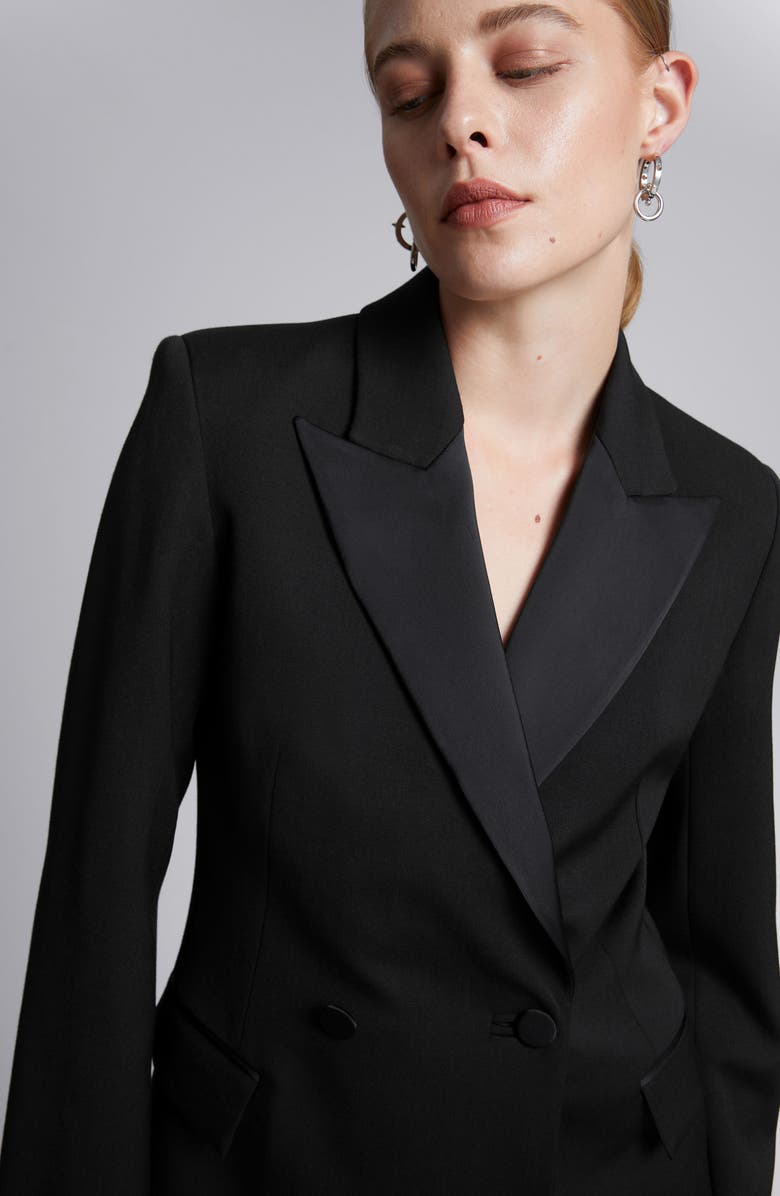& Other Stories Wool Blend Tuxedo Blazer, Alternate, color, 