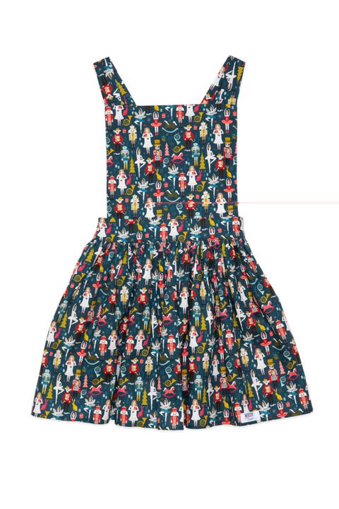 Girls Holiday Pinafore Dress