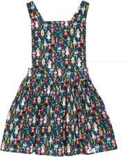 WORTHY THREADS Girls Holiday Pinafore Dress