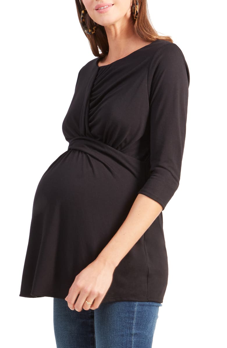 Ingrid & Isabel<sup>®</sup> Drape Front Maternity Top, Alternate, color, 