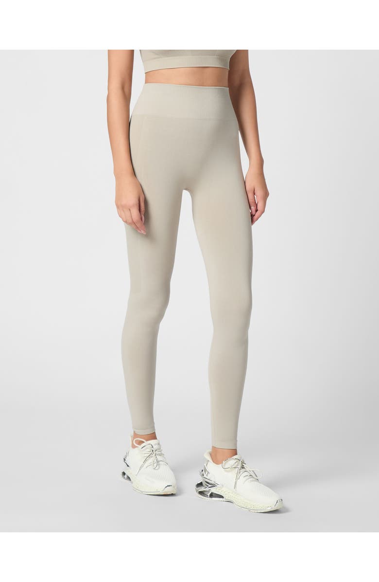 PLEIN SPORT Seamless Sport Leggings Logo Women, Main, color, Darkgrey