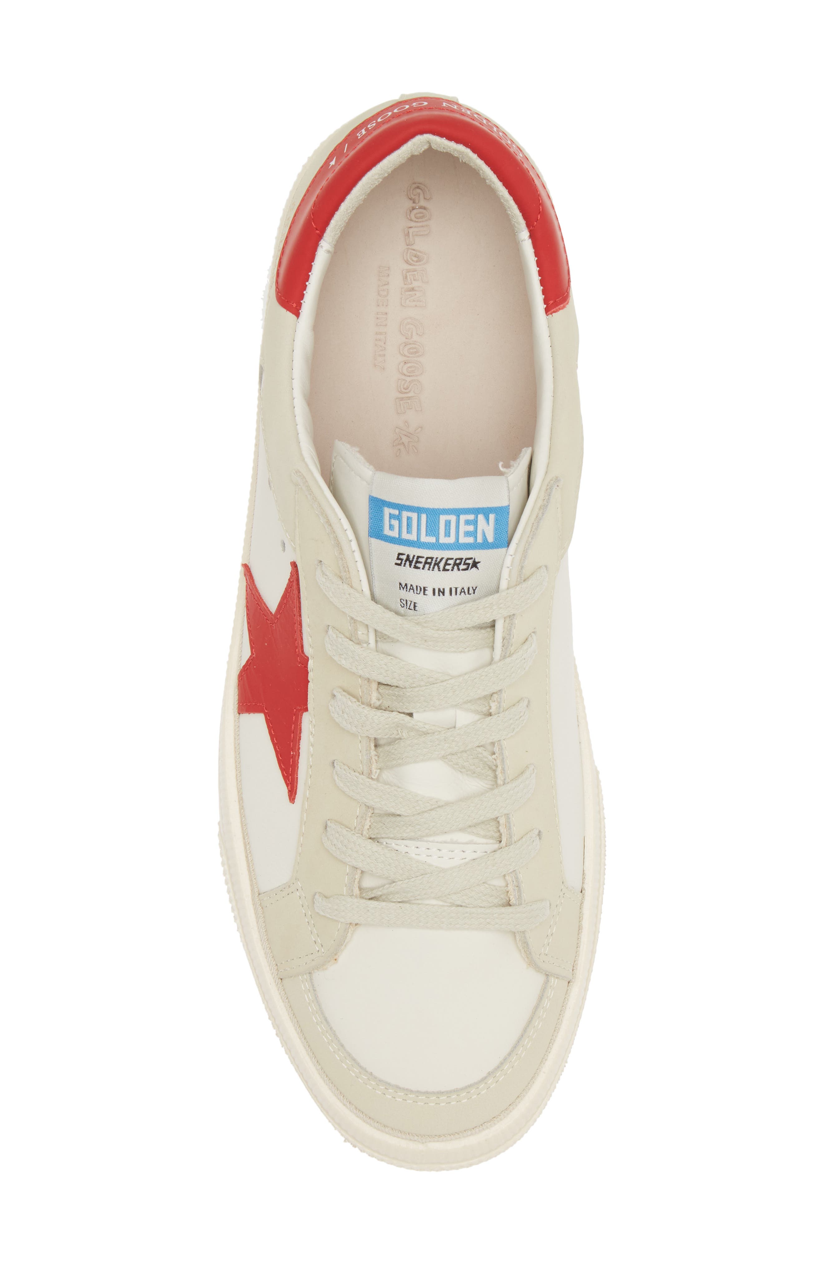 Golden Goose Kids' May School Leather Sneaker, Alternate, color, 