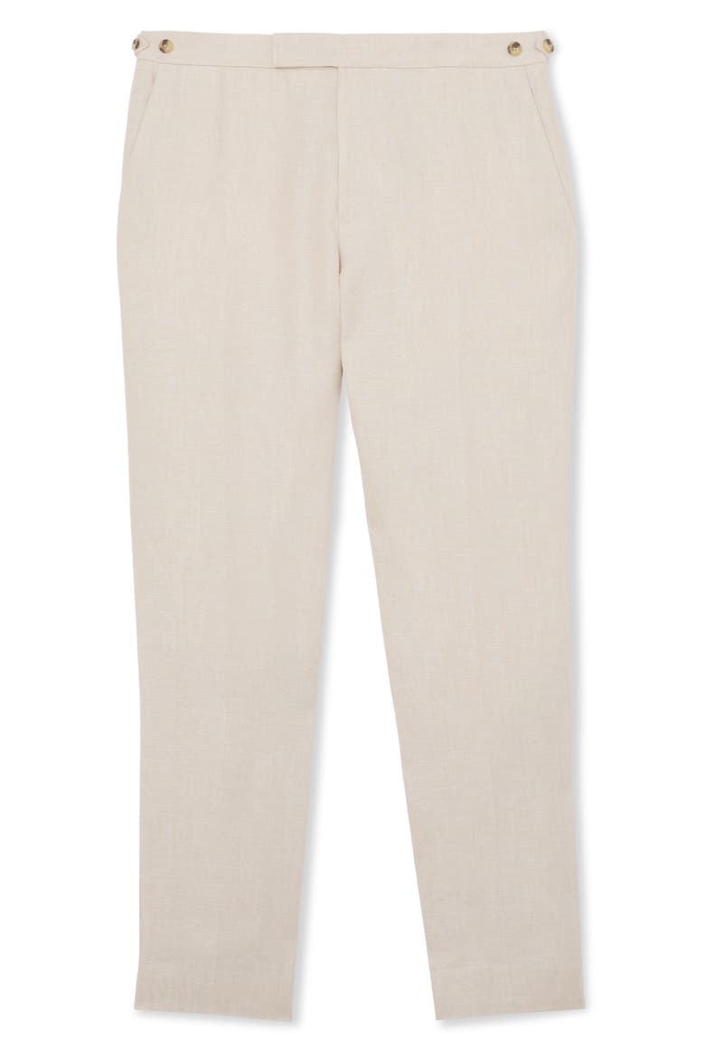 Atlantic Tailored Fit Linen Pants, Alternate, color, STONE