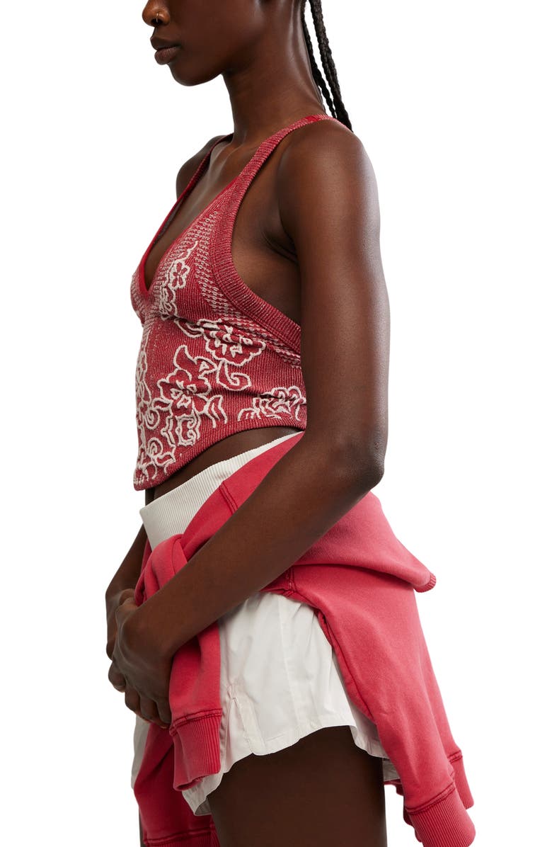 Free People FP Movement Day Dream Crop Tank, Alternate, color, Cranberry Combo