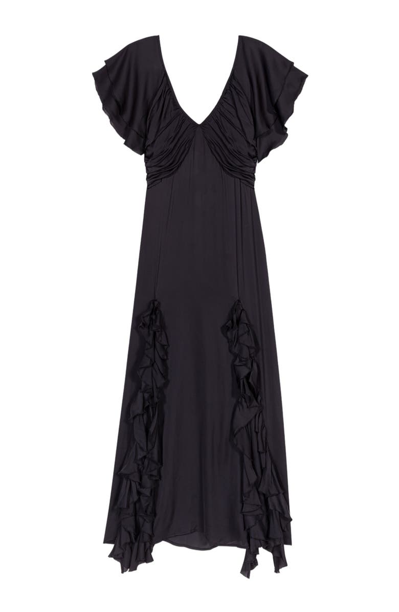 maje Open-back maxi dress, Alternate, color, 