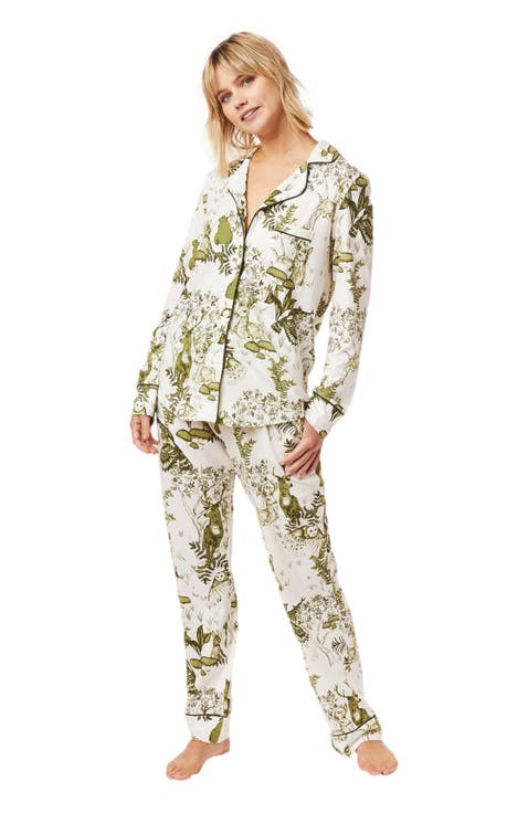 Pima Knit Pajama Set Conversational