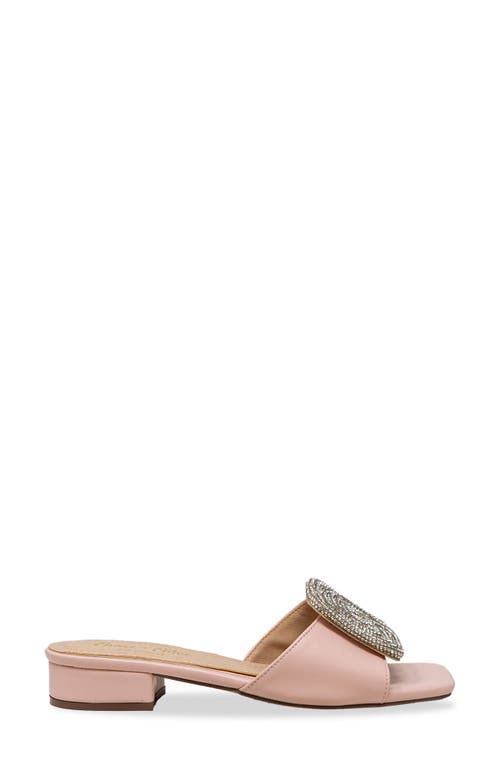 Chase & Chloe Chase And Chloe Flores Squared Spiral Rhinestone Sandal In Pink