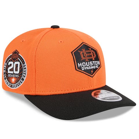 Men's New Era  Orange/Black Houston Dynamo FC 2025 Jersey Hook 9SEVENTY Stretch-Snap Hat