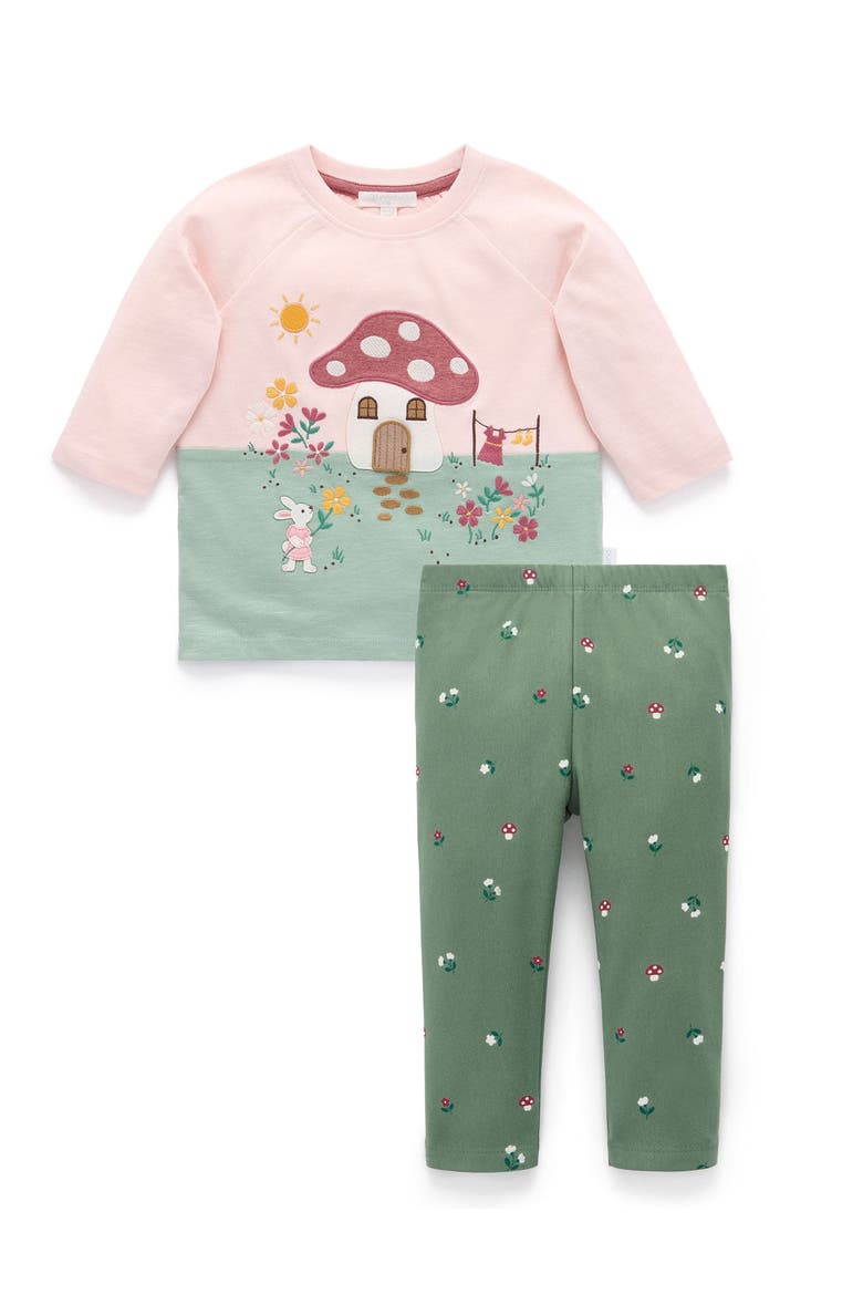 Toadstool Tee & Legging Set, Main, color, Sweet Pea