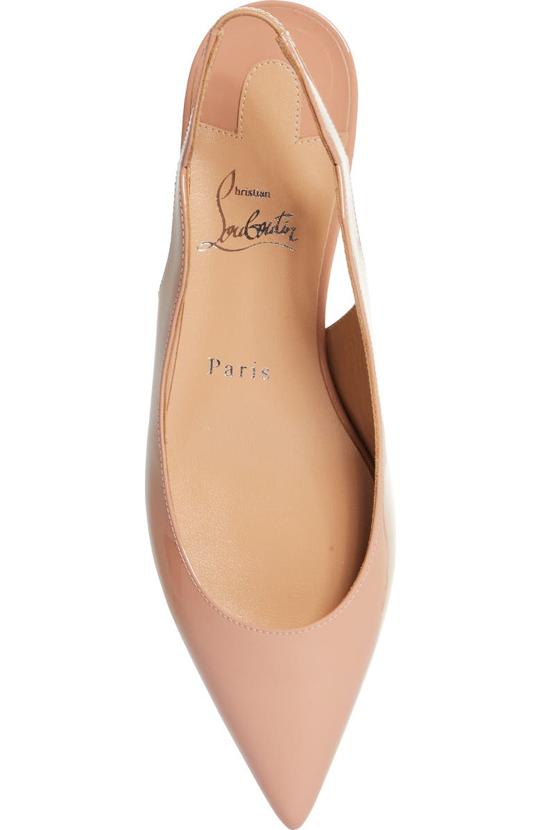 Christian Louboutin Hot Chickita Pointed Toe Slingback Flat, Alternate, color, Beige