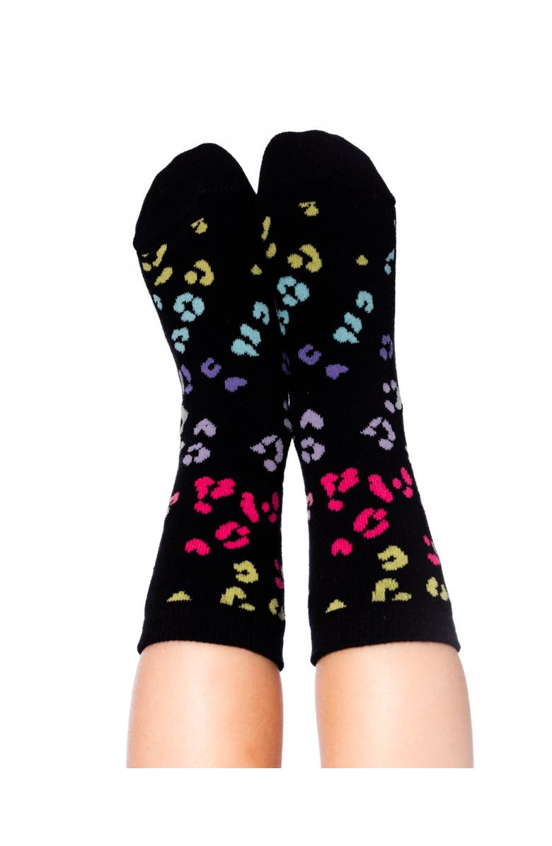 Deux par Deux Girl 3-Pack Knit Socks, Main, color, Black And Multicolor