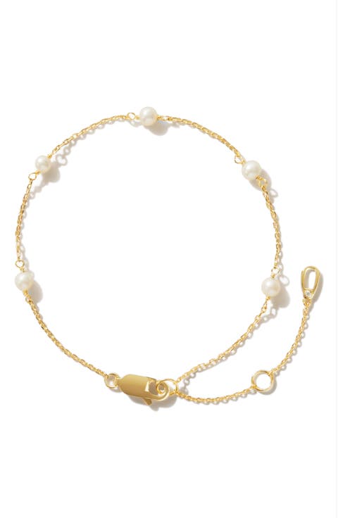 Adelie Freshwater Pearl Station Bracelet