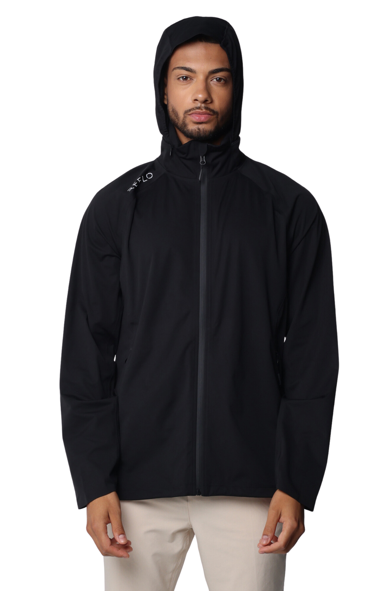 Reflo Evelix Waterproof Recyclable Jacket, Alternate, color, Black