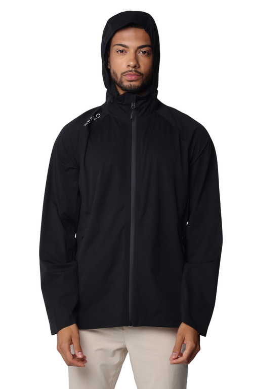 Reflo Evelix Waterproof Recyclable Jacket In Black