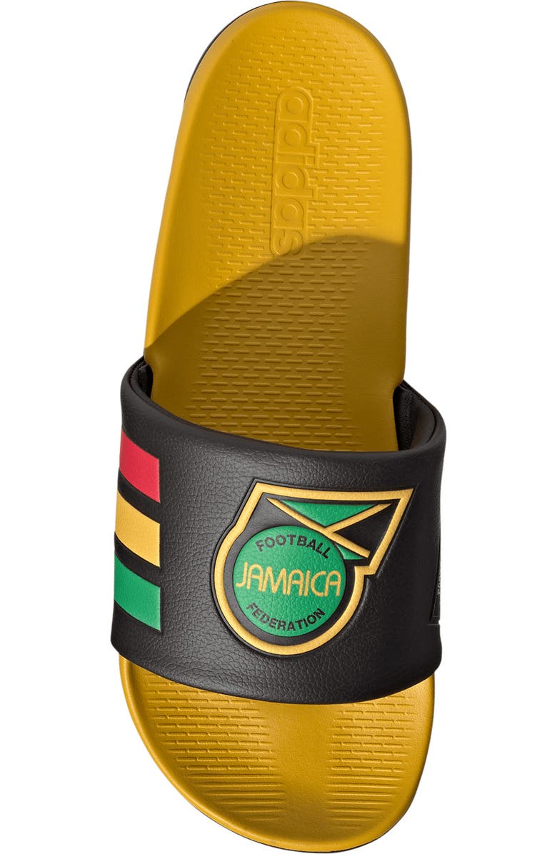 adidas Gender Inclusive Adilette Comfort 2.0 Jamacia Slide Sandal, Alternate, color,