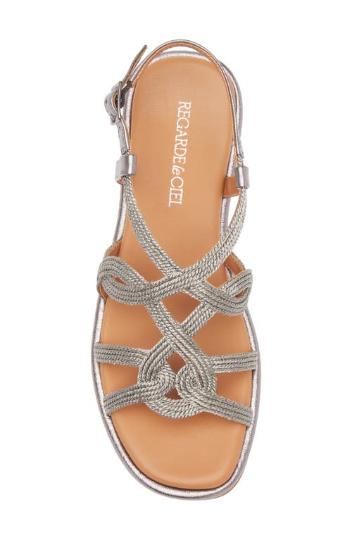 Regarde Le Ciel Elma Ankle Strap Sandal In String/antique Grey