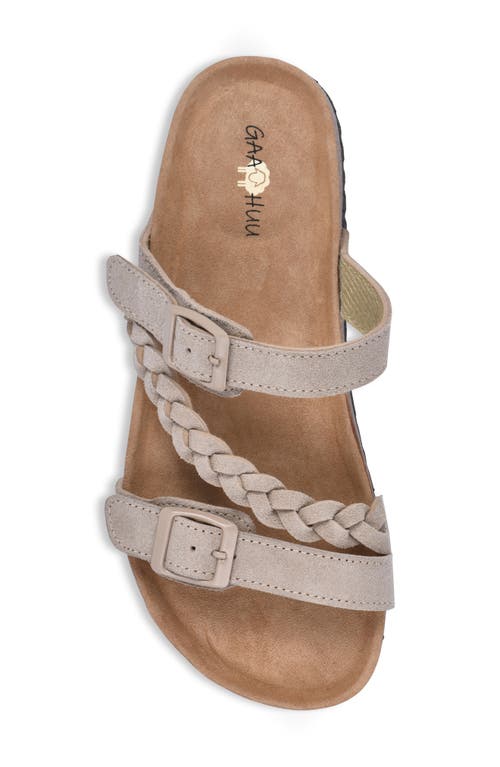 Gaahuu Braided Slide Sandal In Tan