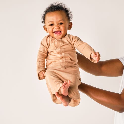 Goumikids Goumi 24 Hour Convertible Sleeper Baby Gown In Sandstone