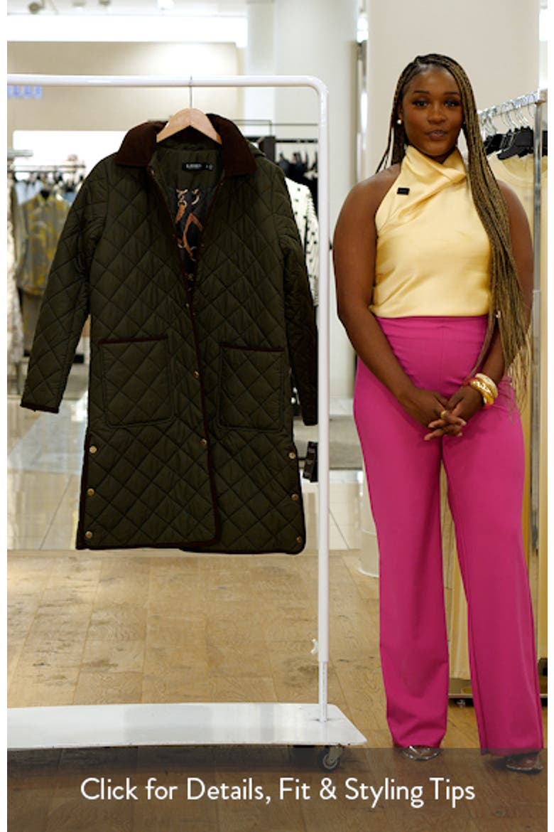 Diamond Quilted Hooded Coat video